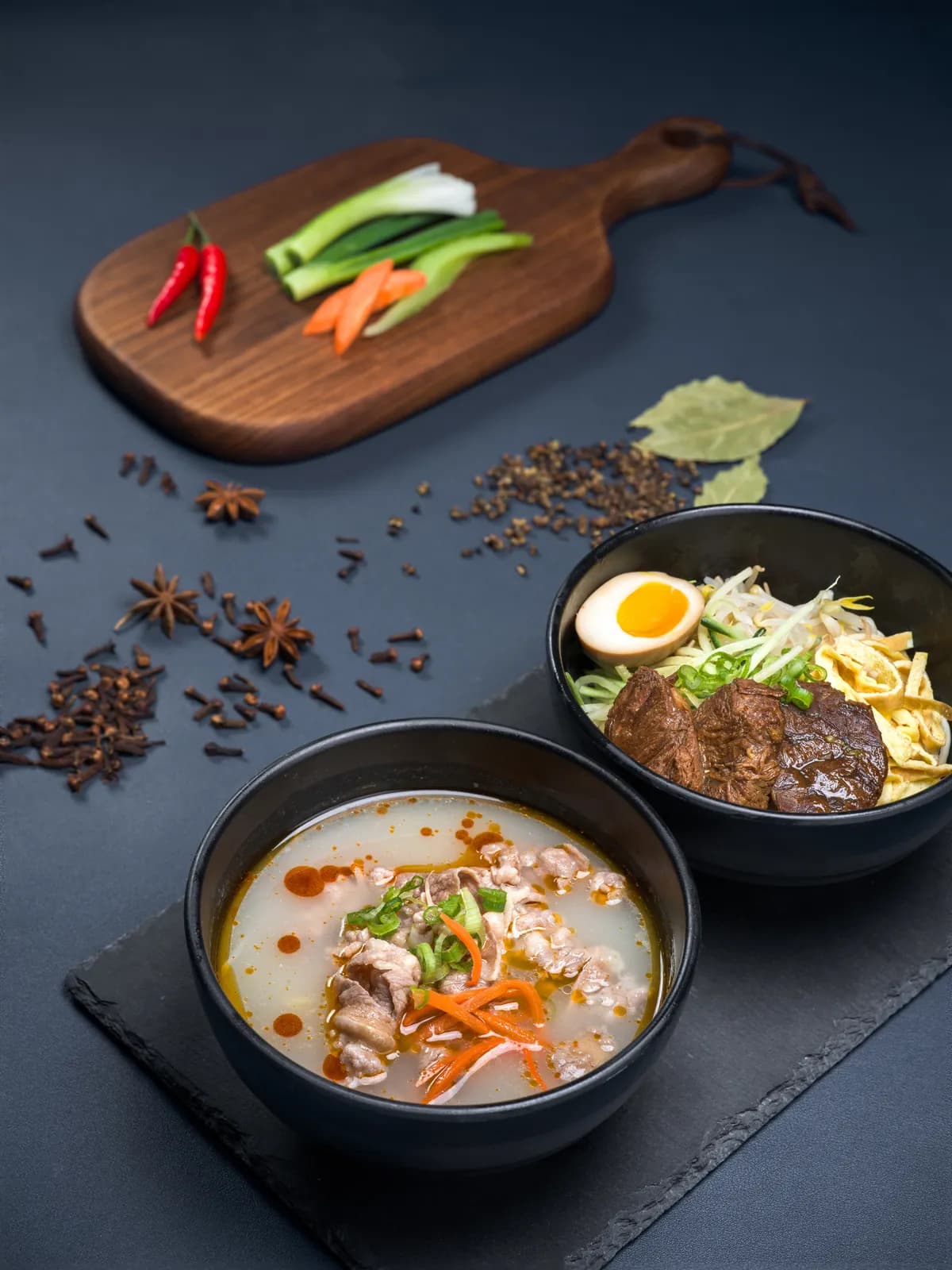牛肉乾拌麵 + 肥牛片牛肉湯